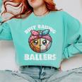 Busy Raising Ballers Basketball Baseball Mom For Women Comfort Colors Sweatshirt Butter Busy Raising Ballers Basketball Baseball Mom For Women Comfort Colors Sweatshirt Butter