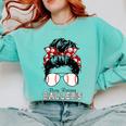 Busy Raising Ballers Messy Bun Funny Baseball Mom Comfort Colors Sweatshirt Butter Busy Raising Ballers Messy Bun Funny Baseball Mom Comfort Colors Sweatshirt Butter