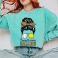 Busy Raising Ballers Tennis Baseball Mom Messy Bun Leopard Comfort Colors Sweatshirt Butter Busy Raising Ballers Tennis Baseball Mom Messy Bun Leopard Comfort Colors Sweatshirt Butter