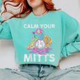Calm Your Mitts Baseball Ice Cream Drip Crossed Bats Sport Comfort Colors Sweatshirt Butter