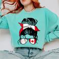 Canadian Baseball Mom Canada Flag Baseball Girl Comfort Colors Sweatshirt Butter