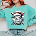 Christmas Baseball Boy Youth Kid Men Santa Hat Xmas Baseball Comfort Colors Sweatshirt Butter