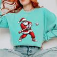 Christmas Baseball Player Santa Xmas Boys Men Toddler Comfort Colors Sweatshirt Butter