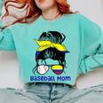 Colombia Baseball Mom Messy Bun Comfort Colors Sweatshirt Butter