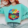 Colorful Baseball Field Home Run Baseball Player Fans Comfort Colors Sweatshirt Butter Colorful Baseball Field Home Run Baseball Player Fans Comfort Colors Sweatshirt Butter
