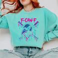 Cool Baseball F Caw F Crow Fcawf Raven Fawk Off Bird Comfort Colors Sweatshirt Butter