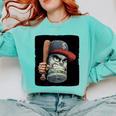 Cool Dollar Bill Guy With Cap And Baseball Costume Premium Tri-Blend Comfort Colors Sweatshirt Butter Cool Dollar Bill Guy With Cap And Baseball Costume Premium Tri-Blend Comfort Colors Sweatshirt Butter