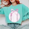 Coquette Baseball Mom Pink Bow Baseball Mama Comfort Colors Sweatshirt Butter Coquette Baseball Mom Pink Bow Baseball Mama Comfort Colors Sweatshirt Butter