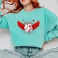 Cute Baseball &Cupid Wings Happy Valentines Boys Men Comfort Colors Sweatshirt Butter Cute Baseball &Cupid Wings Happy Valentines Boys Men Comfort Colors Sweatshirt Butter