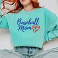 Cute Baseball Mom Heart Matching Mama Mother's Day Women's Comfort Colors Sweatshirt Butter
