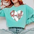 Cute Baseball Mom Heart Mother's Day Sport Mama Mom Life Comfort Colors Sweatshirt Butter