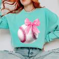 Cute Coquette Baseball Pink Bow Player & Fan Girls Comfort Colors Sweatshirt Butter Cute Coquette Baseball Pink Bow Player & Fan Girls Comfort Colors Sweatshirt Butter