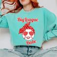 Cute Love Baseball BigLeague Babe Hot Baseball Mom Comfort Colors Sweatshirt Butter