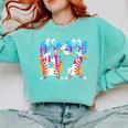 Dabbing Baseball Ice Cream Drip Number 67 Birthday Party Comfort Colors Sweatshirt Butter