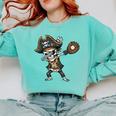 Dabbing Pirate Skeleton Baseball Dab Costume Boys Kids Men Comfort Colors Sweatshirt Butter