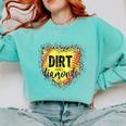 Dirt And Diamonds Baseball Leopard Baseball Mom Comfort Colors Sweatshirt Butter