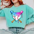 Dripping Baseball Pocket Respect The Drip Boys Baseball Comfort Colors Sweatshirt Butter