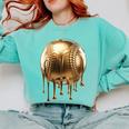 Dripping Gold Drip Baseball Game Day Player Coach Baller Comfort Colors Sweatshirt Butter Dripping Gold Drip Baseball Game Day Player Coach Baller Comfort Colors Sweatshirt Butter