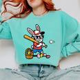 Easter Bunny Baseball Player Batter Rabbit Boys Kids Men Comfort Colors Sweatshirt Butter Easter Bunny Baseball Player Batter Rabbit Boys Kids Men Comfort Colors Sweatshirt Butter