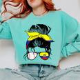 Ecuador Baseball Mom Ecuadorian Baseball Girl Comfort Colors Sweatshirt Butter