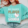 My Favorite Player Calls Me Granna Baseball Leopard Comfort Colors Sweatshirt Butter My Favorite Player Calls Me Granna Baseball Leopard Comfort Colors Sweatshirt Butter