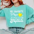 My Favorite Player Calls Me Stepmom Softball Baseball Mom Comfort Colors Sweatshirt Butter My Favorite Player Calls Me Stepmom Softball Baseball Mom Comfort Colors Sweatshirt Butter