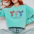 My Favorite Season Is Baseball Coquette Bow Game Day Mom Sis Comfort Colors Sweatshirt Butter My Favorite Season Is Baseball Coquette Bow Game Day Mom Sis Comfort Colors Sweatshirt Butter