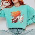 Football Basketball Baseball Heart Valentine Boys Men Kid Comfort Colors Sweatshirt Butter