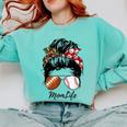 Football Mom Baseball Mom Life Messy Bun Mom Of Both Comfort Colors Sweatshirt Butter Football Mom Baseball Mom Life Messy Bun Mom Of Both Comfort Colors Sweatshirt Butter