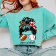 Football Mom Baseball Mom Of Both Messy Bun Mother's Day Premium Tri-Blend Comfort Colors Sweatshirt Butter Football Mom Baseball Mom Of Both Messy Bun Mother's Day Premium Tri-Blend Comfort Colors Sweatshirt Butter