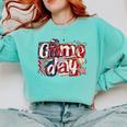 Game Day Baseball Leopard Coquette Bow Mama Mom Sister Comfort Colors Sweatshirt Butter Game Day Baseball Leopard Coquette Bow Mama Mom Sister Comfort Colors Sweatshirt Butter