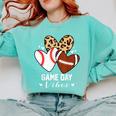 Game Day Vibes Football Baseball Mom Heart Comfort Colors Sweatshirt Butter Game Day Vibes Football Baseball Mom Heart Comfort Colors Sweatshirt Butter