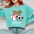 Game Day Vibes Soccer Baseball Mom Heart Comfort Colors Sweatshirt Butter Game Day Vibes Soccer Baseball Mom Heart Comfort Colors Sweatshirt Butter