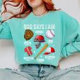 God Says I Am Baseball Player Catcher Pitcher Boys Men Comfort Colors Sweatshirt Butter God Says I Am Baseball Player Catcher Pitcher Boys Men Comfort Colors Sweatshirt Butter