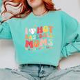 Groovy Retro I Love Hot Baseball Moms With After Game Snacks Comfort Colors Sweatshirt Butter