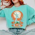Halloween Skeleton Baseball Player Costume Men Boys Kids Comfort Colors Sweatshirt Butter