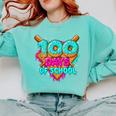 Happy 100 Days Of School Costume Baseball Drip Ice Cream Comfort Colors Sweatshirt Butter Happy 100 Days Of School Costume Baseball Drip Ice Cream Comfort Colors Sweatshirt Butter