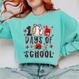 Happy 101 Days Of School Baseball Sports 100th Day Comfort Colors Sweatshirt Butter