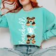 Happy Mother's Day Baseball Mom Leopard Softball Lover Comfort Colors Sweatshirt Butter Happy Mother's Day Baseball Mom Leopard Softball Lover Comfort Colors Sweatshirt Butter
