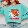 Happy Valentine’s Basketball Football Valentine Baseball Comfort Colors Sweatshirt Butter Happy Valentine’s Basketball Football Valentine Baseball Comfort Colors Sweatshirt Butter