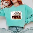 My Heart Is On That Field Baseball Mom Momm Premium Comfort Colors Sweatshirt Butter
