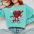 Heart Love Baseball Valentine Outfit Men Boy Comfort Colors Sweatshirt Butter Heart Love Baseball Valentine Outfit Men Boy Comfort Colors Sweatshirt Butter
