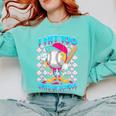I Hit 100 Days Of School Baseball Ice Cream Drip Comfort Colors Sweatshirt Butter
