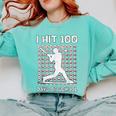 I Hit 100 Days Of School Baseball Player 100th Day Boys Kids Comfort Colors Sweatshirt Butter