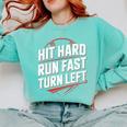 Hit Hard Run Fast Turn Left Baseball Fan Red Graphic Comfort Colors Sweatshirt Butter Hit Hard Run Fast Turn Left Baseball Fan Red Graphic Comfort Colors Sweatshirt Butter
