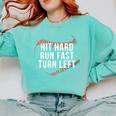 Hit Hard Run Fast Turn Left Baseball Player & Fan Premium Tri-Blend Comfort Colors Sweatshirt Butter Hit Hard Run Fast Turn Left Baseball Player & Fan Premium Tri-Blend Comfort Colors Sweatshirt Butter