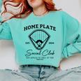 Home Plate Social Club Baseball Mom Comfort Colors Sweatshirt Butter Home Plate Social Club Baseball Mom Comfort Colors Sweatshirt Butter