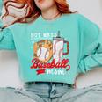 Hot Mess Always Stressed Baseball Mom Comfort Colors Sweatshirt Butter Hot Mess Always Stressed Baseball Mom Comfort Colors Sweatshirt Butter