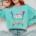 HUGvyn 100 Drippy Days Of School Baseball Ice Cream 100 Days Comfort Colors Sweatshirt Butter HUGvyn 100 Drippy Days Of School Baseball Ice Cream 100 Days Comfort Colors Sweatshirt Butter