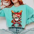 HUGvyn Santa Playing Baseball Ice Cream Drip Christmas Boys Comfort Colors Sweatshirt Butter HUGvyn Santa Playing Baseball Ice Cream Drip Christmas Boys Comfort Colors Sweatshirt Butter